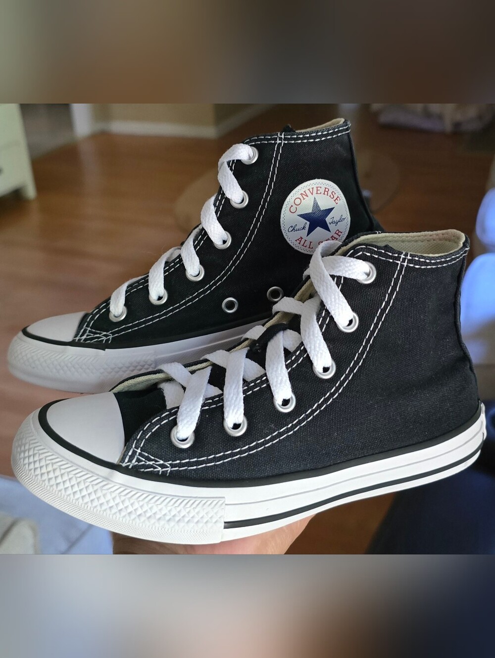 Toddler Kids Sz 13.5 CONVERSE CTAS HI Black Casual Shoes